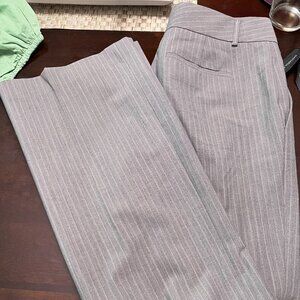 Banana Republic The Martin Fit SZ 8 Stretch Gray Pinstripe Dress Pants NWT Wool